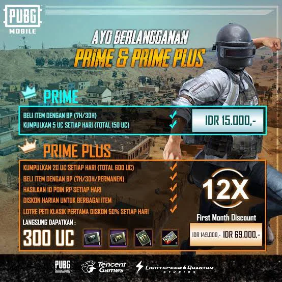 Prime vs Prime Plus: Mulai dari Kebiasaan Main - Prime vs Prime Plus PUBG Mobile 2026: Harga Langganan dan Benefit Bulanan
