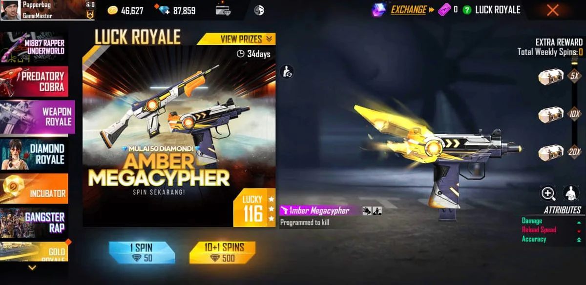 Cara Memakai Weapon Royale Voucher - Weapon Royale Voucher FF untuk Apa? Cara Dapat dan Waktu Terbaik Pakai
